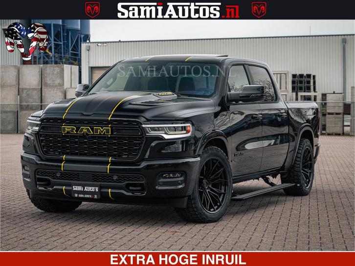 Dodge Ram 1500 Limited Night H.O 540HP 706Nm | Massage + Ful, Auto's, Dodge, Bedrijf, Te koop, RAM 1500, 360° camera, 4x4, ABS