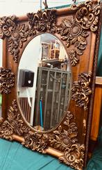 Barok spiegel met brons kleurige lijst, Ophalen, Ovaal, 50 tot 100 cm, 100 tot 150 cm