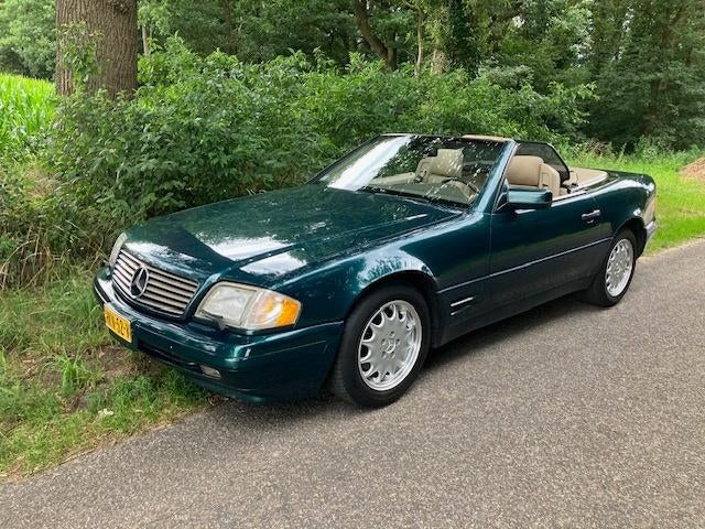 Mercedes 320 sl autom.1997, groen orig, 111000mijl, nu 9350!, Auto's, Automaat, Achterwielaandrijving, Beige, 6 cilinders