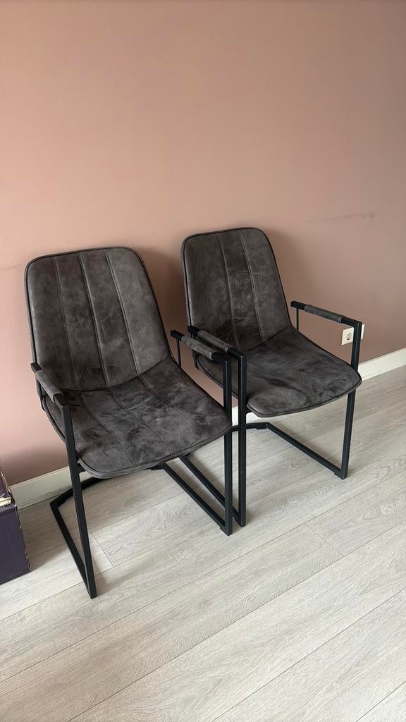 2 eetkamerstoelen ( leenbakker), Huis en Inrichting, Ophalen, Twee, Overige kleuren, Zo goed als nieuw