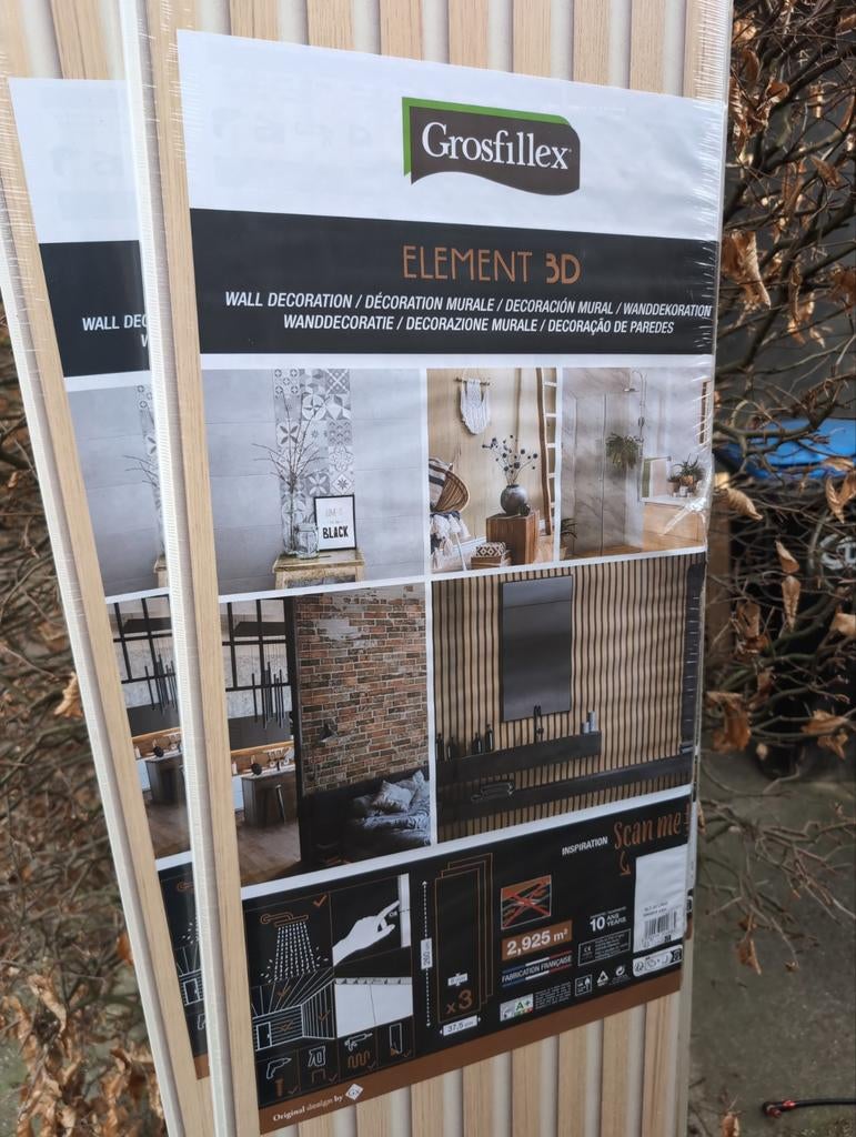 Grosfillex Element 3D wandpanelen, 3 pakken, Doe-het-zelf en Verbouw, Tegels, Ophalen