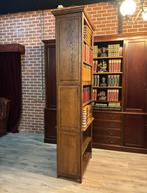 Boekenkast eikenhout dubbelzijdig - room divider, Ophalen, 100 tot 150 cm, 200 cm of meer, Eikenhout