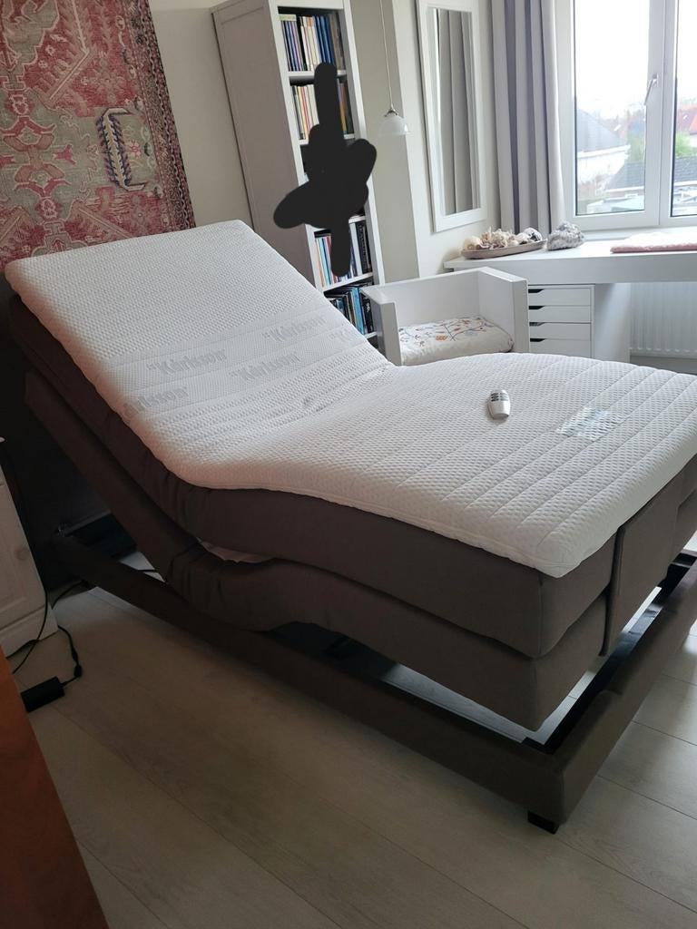 Karlsson elektrisch (senioren) eenpersoonsbed, Huis en Inrichting, Slaapkamer | Boxsprings, 90 cm, Eenpersoons, Grijs, Ophalen of Verzenden