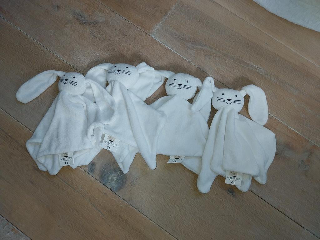 Hema wit badstof konijn knuffeldoekje, Ophalen of Verzenden, Zo goed als nieuw, Konijn