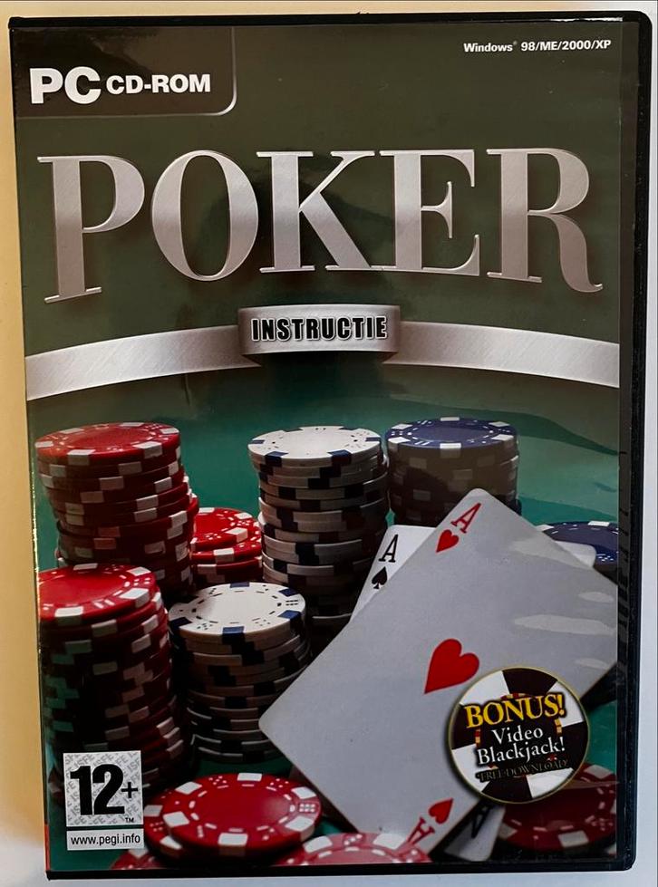 PC CD-ROM Poker Instructie - All In Poker Master 2, Spelcomputers en Games, Games | Pc, Gebruikt, Overige genres, 1 speler, Vanaf 12 jaar
