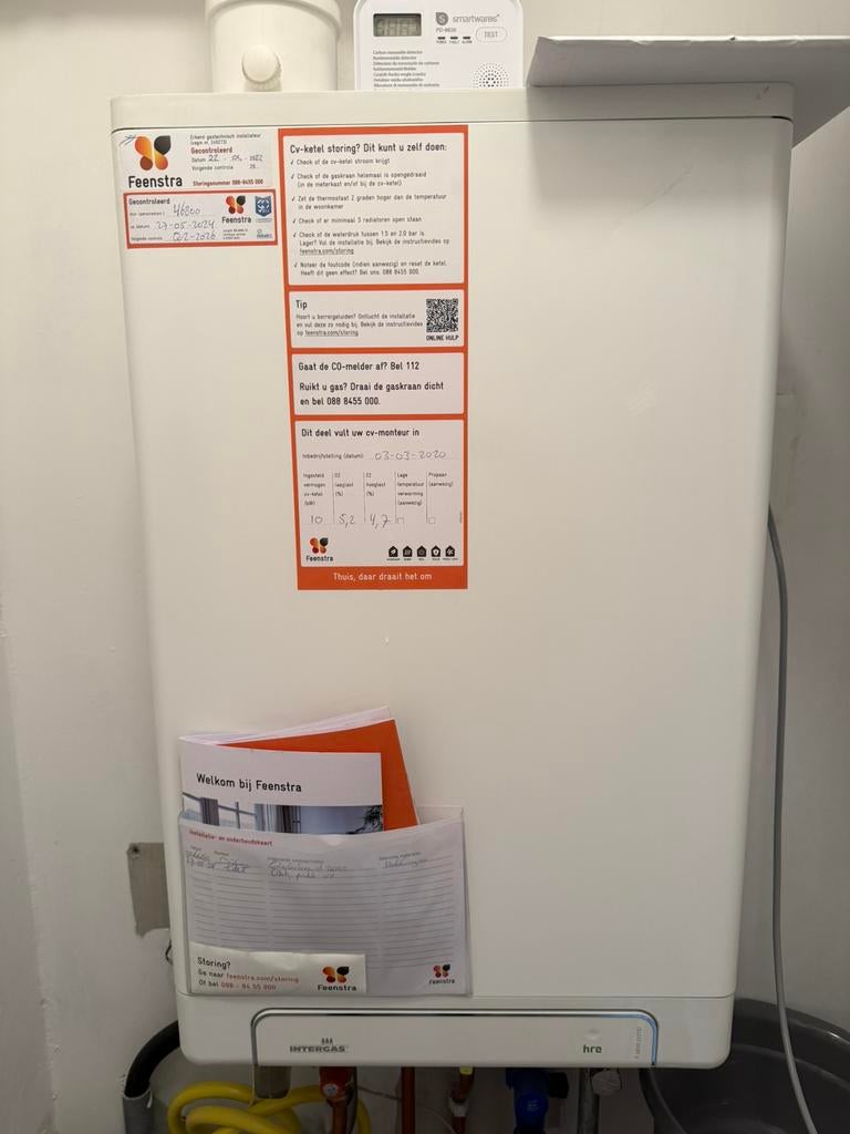 Intergas Kombi Kompact HRE 36/30 A (2020), Ophalen, 30 tot 80 cm, Hoog rendement (Hr), Cv-ketel of Combi-ketel