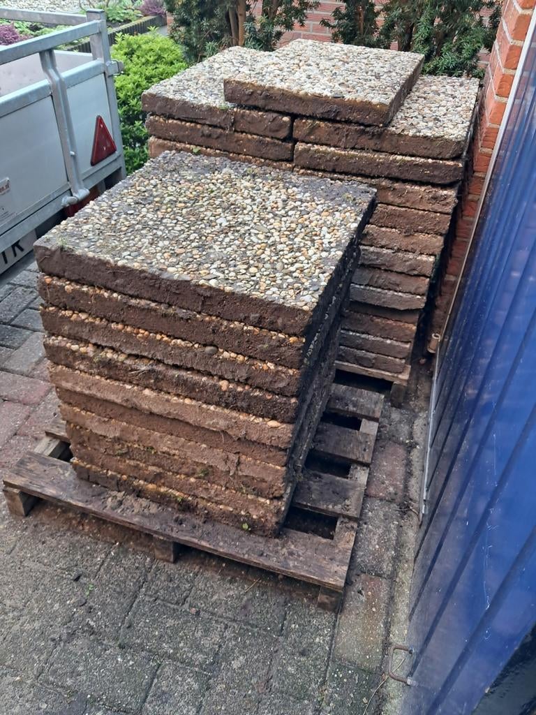 Gratis grindtegels, Tuin en Terras, Terrasdelen en Vlonders, Ophalen, Gebruikt, Overige materialen