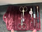 Manicureset leer donkerrood bruin nieuw ongebruikt Solingen, Ophalen of Verzenden, Nieuw, Bruin, Ogen