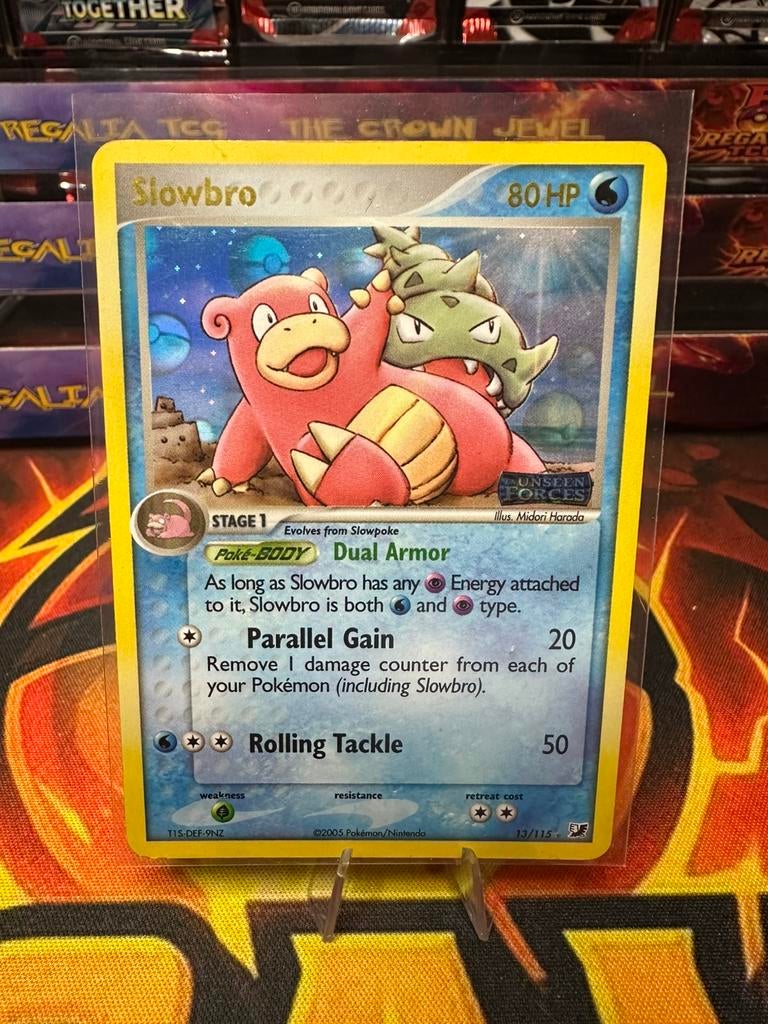 Slowbro (UF 13) EX Unseen Forces, Ophalen of Verzenden, Zo goed als nieuw, Losse kaart, Foil