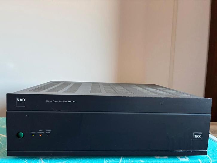 NAD 216 THX – krachtige eindversterker, technisch in orde, Audio, Tv en Foto, Versterkers en Receivers, Gebruikt, Stereo, 120 watt of meer