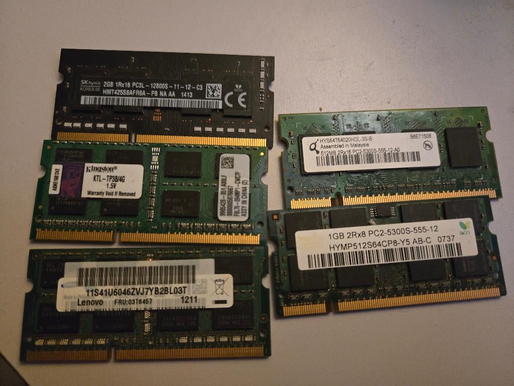 DDR2 DDR3 Geheugen Laptop/Desktop Sodimm, Computers en Software, RAM geheugen, DDR3, Ophalen of Verzenden, Laptop, Gebruikt