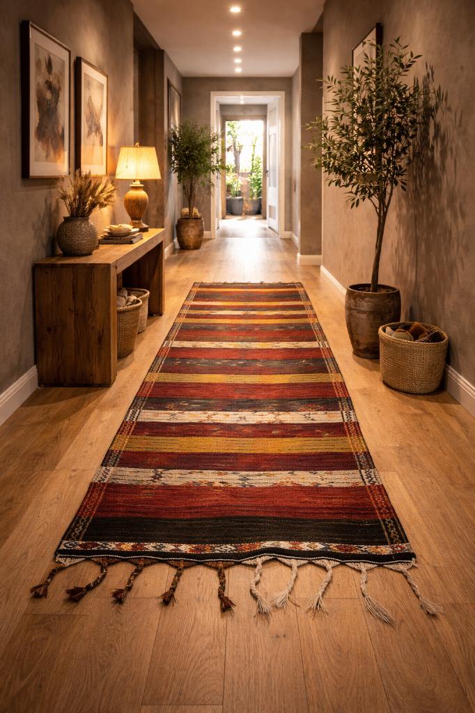 Antieke Turkse Kilim Kola ( Antique ) 330 x 105 cm, Huis en Inrichting, Stoffering | Tapijten en Kleden, Gebruikt, 100 tot 150 cm