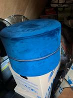 Ronde velours poef met afneembare hoes - 38cm doorsnede, Ophalen, Minder dan 50 cm, Rond, Zo goed als nieuw