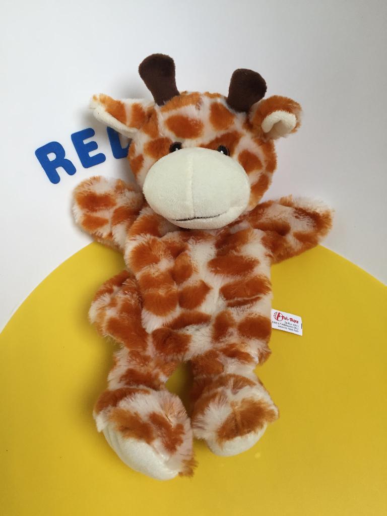 972 Toi-toys handpop giraf giraffe 2x, Ophalen of Verzenden, Zo goed als nieuw, Overige typen