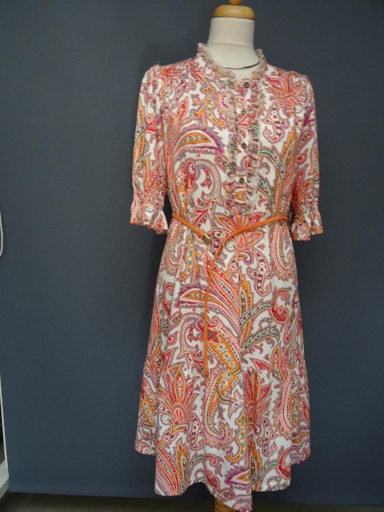 K DESIGN maat M, gevoerde jurk incl. bijpassend ceintuur., Kleding | Dames, Maat 38/40 (M), K-design, Overige kleuren, Ophalen of Verzenden