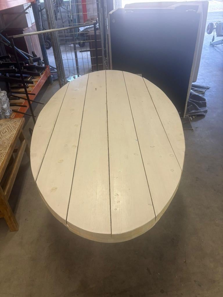 tafel, Huis en Inrichting, Tafels | Eettafels, Gebruikt, 200 cm of meer, Ovaal, 50 tot 100 cm