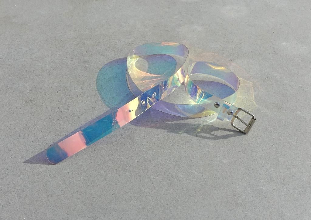 damesriem 13226 / 95x2,4 cm in transparant  nieuw ongebruikt, Kleding | Dames, Riemen en Ceinturen, Minder dan 3 cm, Overige kleuren