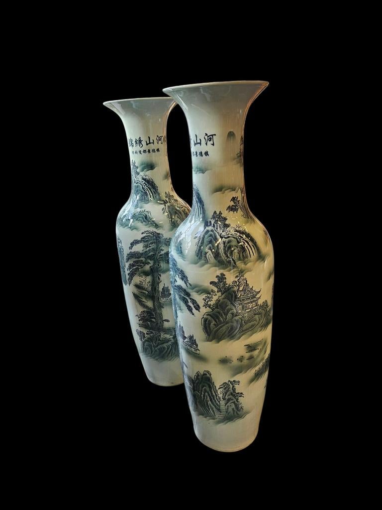 Groot Chinees porseleinen vloervazen (set van 2), Antiek en Kunst, Antiek | Vazen, Ophalen