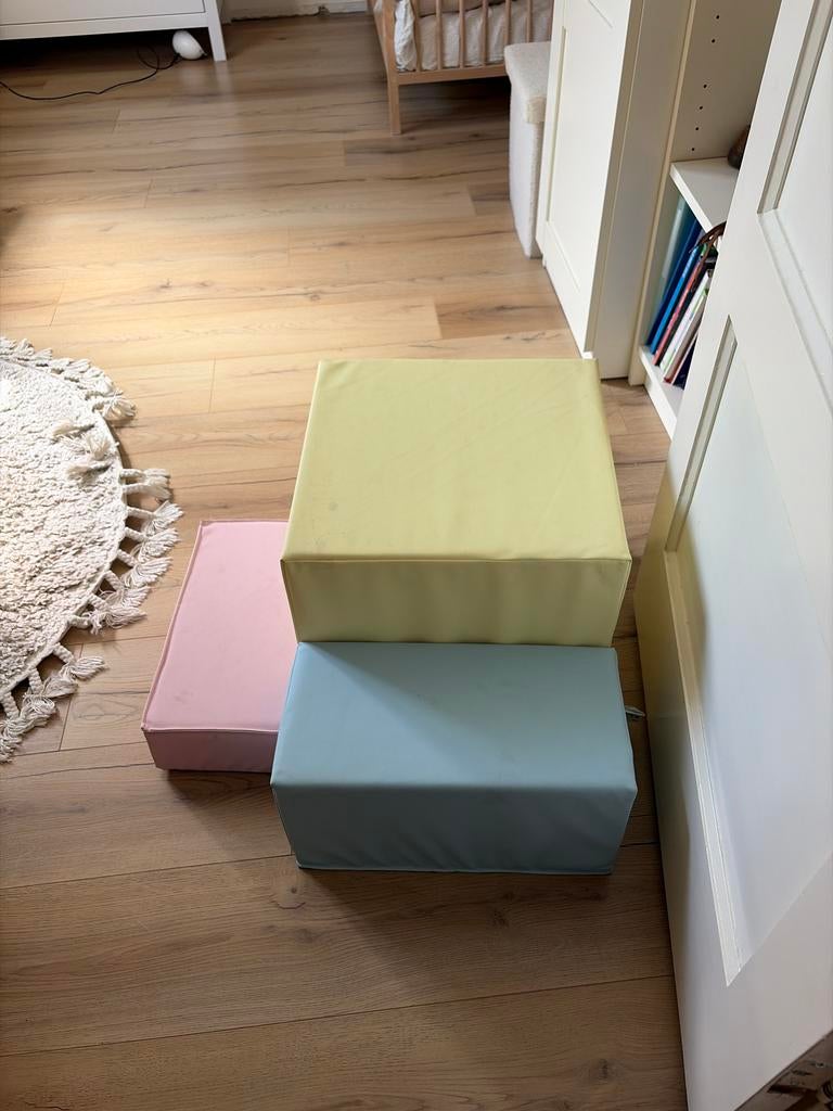 Foam blokken set (3 stuks) voor dreumes motoriek, Ophalen, Gebruikt, Babygym