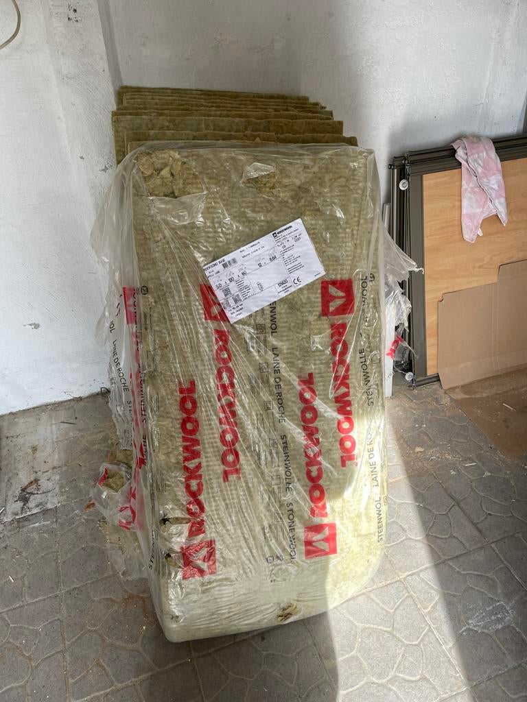 Rockwool steenwol isolatieplaten, Doe-het-zelf en Verbouw, Isolatie en Afdichting, Ophalen, 4 tot 8 cm, Gebruikt, Steenwol