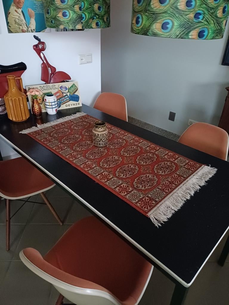 Vloerkleed Tafelkleed vintage Perzisch kleed 107 x 50 cm, Huis en Inrichting, Ophalen of Verzenden, Gebruikt, Rechthoek, Binnen