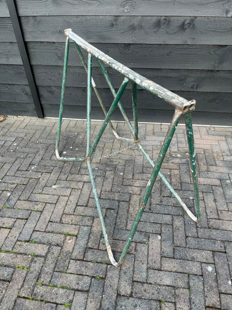 2 ijzeren klap schragen - 85 cm hoog, 110 cm breed, Ophalen, Gebruikt, Overige typen, Minder dan 2 meter