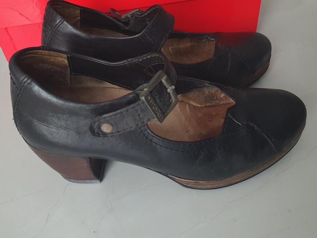 Wolky leren pumps maat 37 met uitneembaar voetbed, Zwart, Ophalen of Verzenden, Gedragen, Wolky