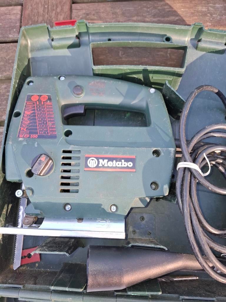 Metabo Decoupeerzaag STEP 550 met koffer, Gebruikt, Decoupeerzaag, Ophalen of Verzenden, 30 tot 70 mm