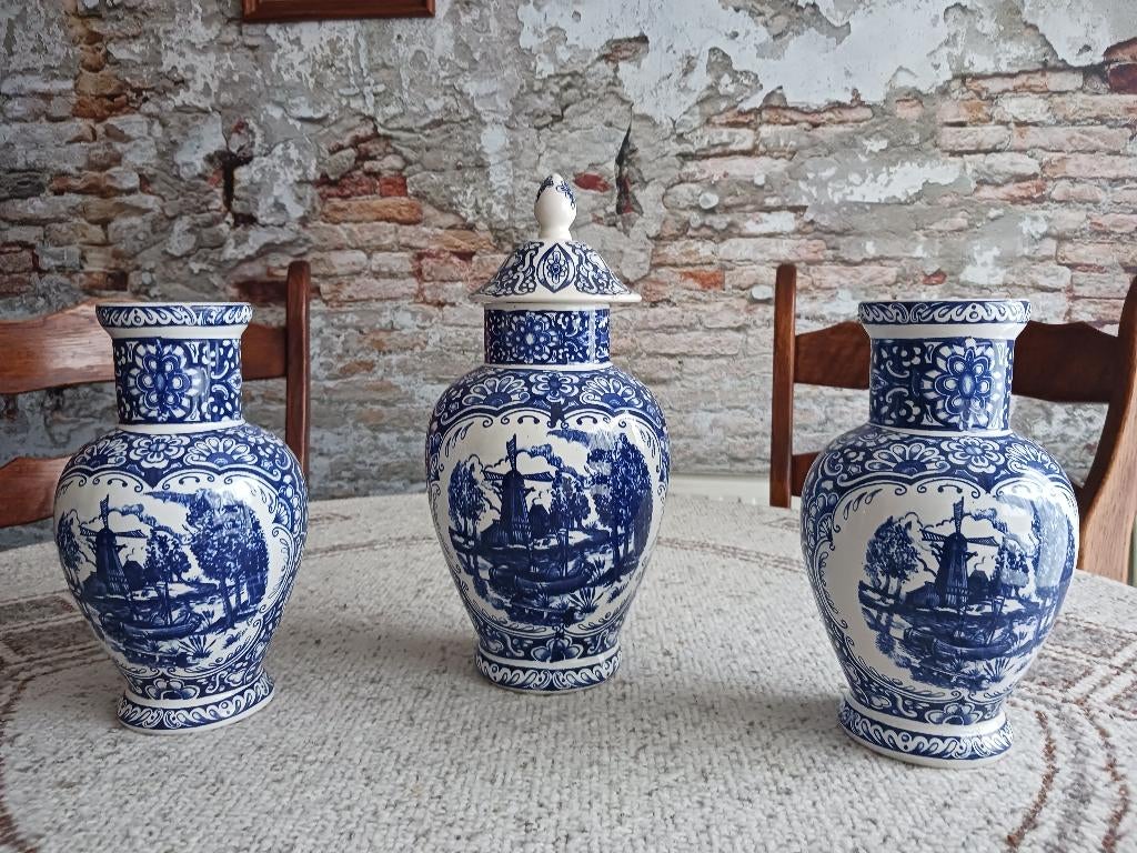3 delig kaststel delfts blauw, Ophalen