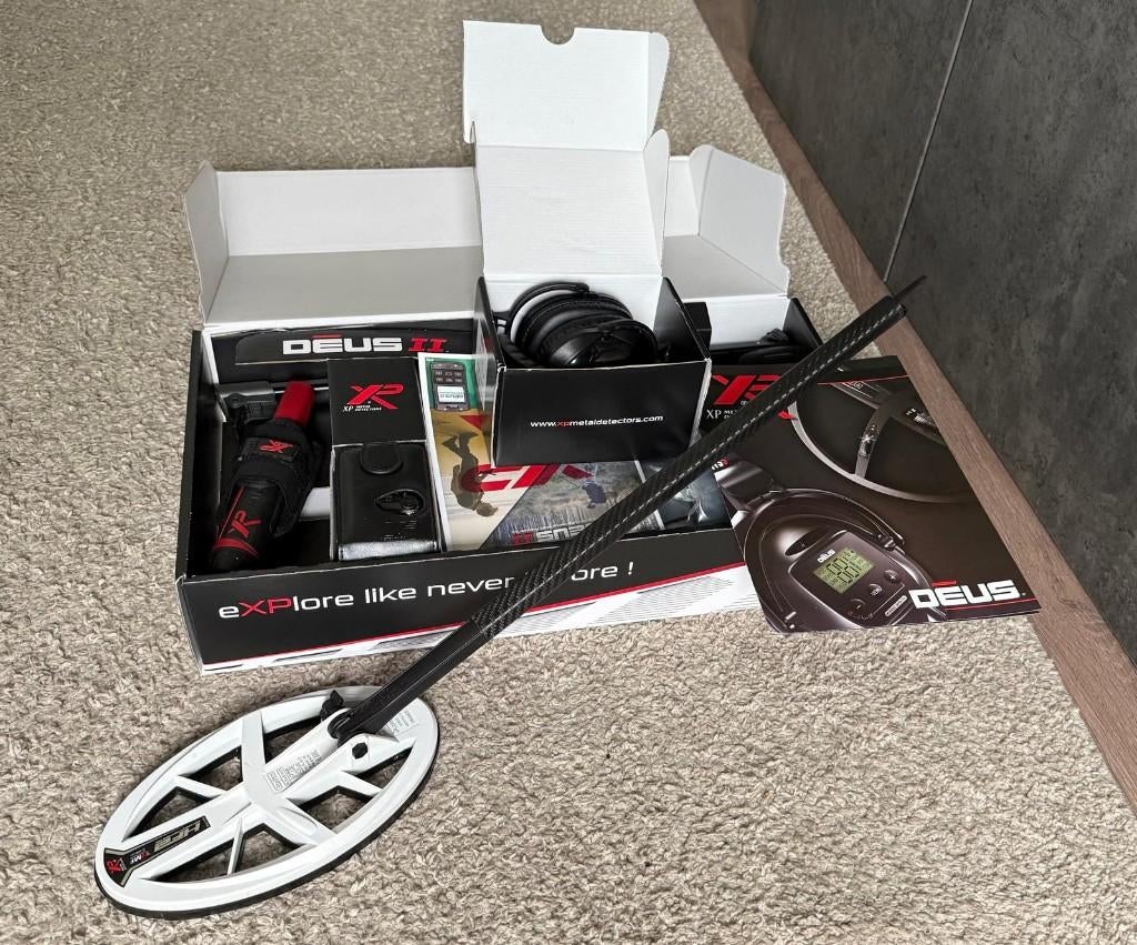 XP Deus 2 met HF2 en stereo XL, Ophalen, Zo goed als nieuw, Meer dan 30 cm, XP