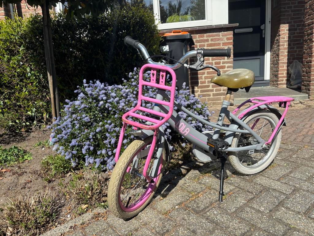 Meisjesfiets 16 inch - Gebruikt, Fietsen en Brommers, Ophalen, Terugtraprem, Gebruikt, Handrem