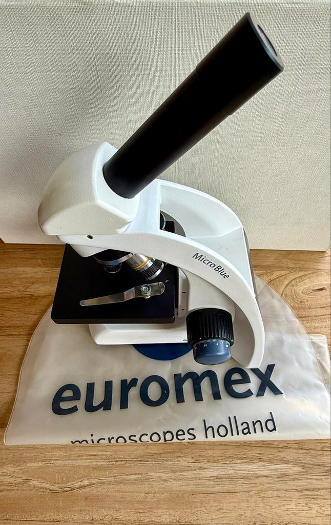 Euromex MicroBlue Biologische Microscoop, Ophalen of Verzenden, Zo goed als nieuw, 400x tot 1000x, Biologische microscoop