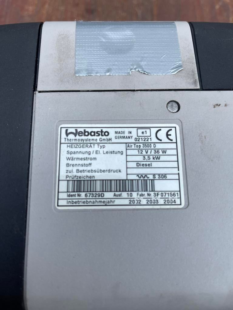 Webasto air top 3500 D 12v diesel, Auto-onderdelen, Airco en Verwarming, Ophalen of Verzenden
