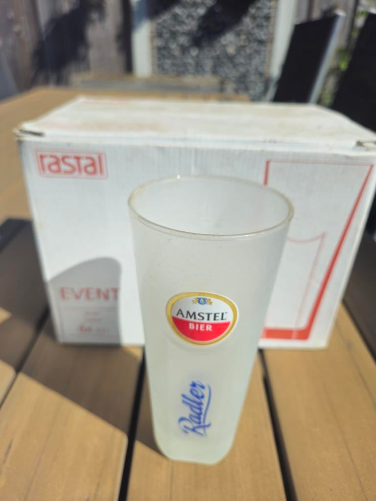6 Amstel glazen, Ophalen of Verzenden, Nieuw, Bierglas