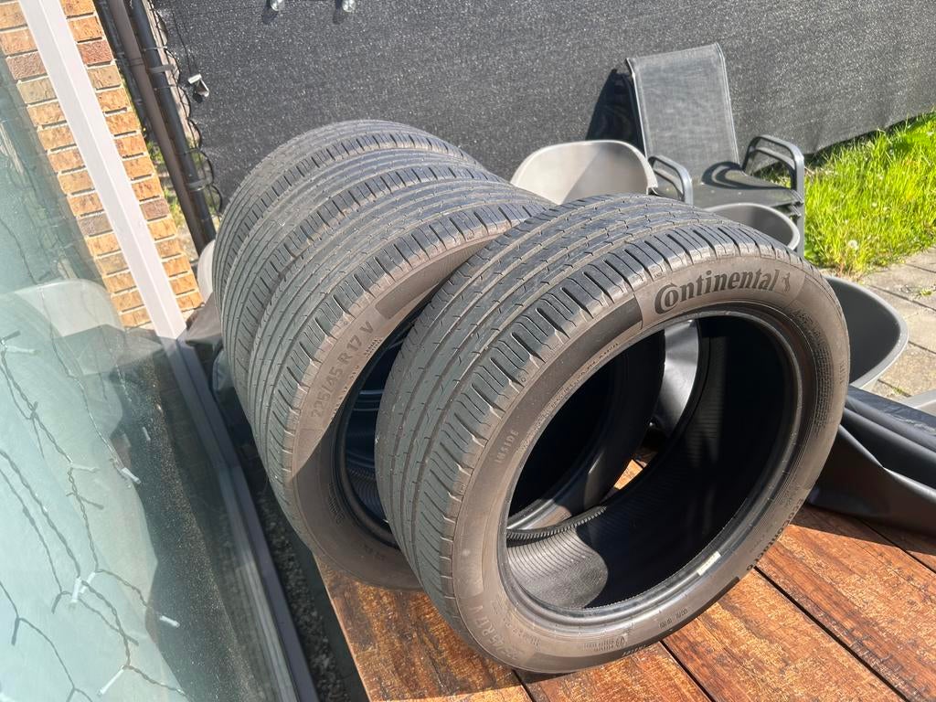 Summer tires (Continental) 225-45 R17, Ophalen, Gebruikt, 17 inch, Band(en)