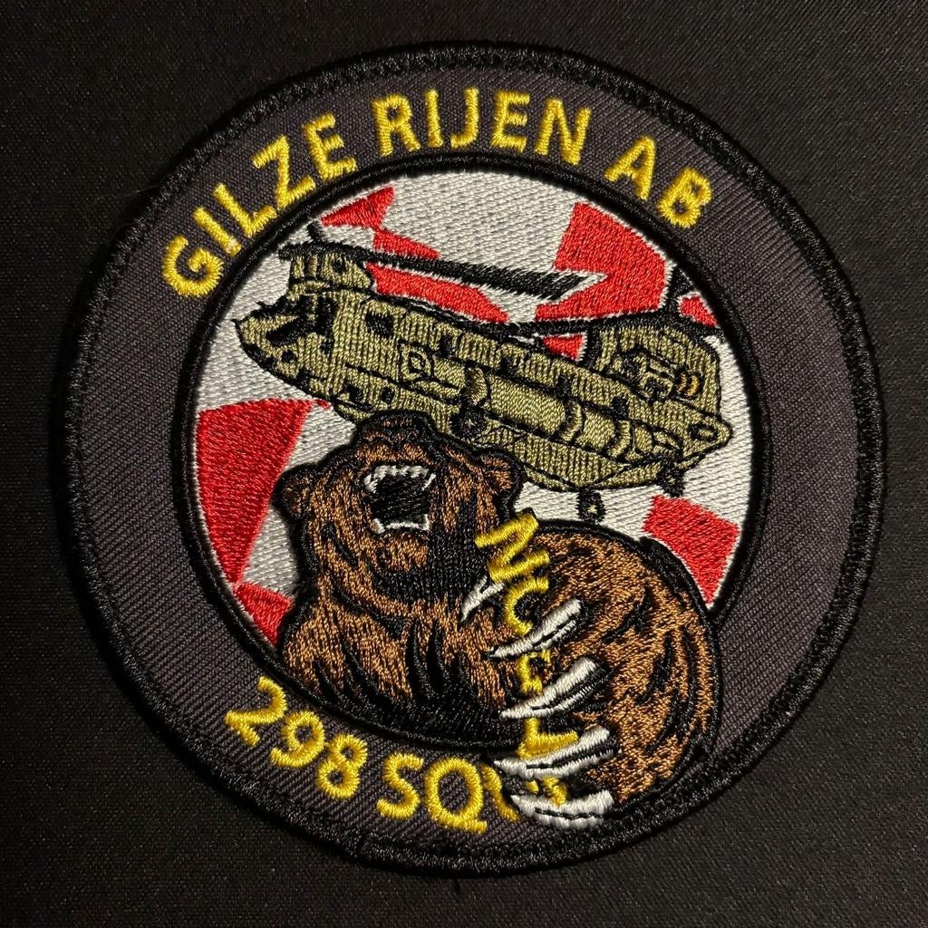 RNLAF 298sqn Chinook Patch, Ophalen of Verzenden, Patch, Badge of Embleem