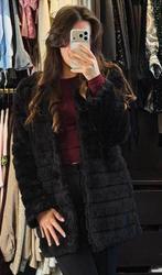 Zwarte faux fur jas maat S/36, Kleding | Dames, Jassen | Winter, Ophalen of Verzenden, Zo goed als nieuw, Maat 36 (S), Zwart