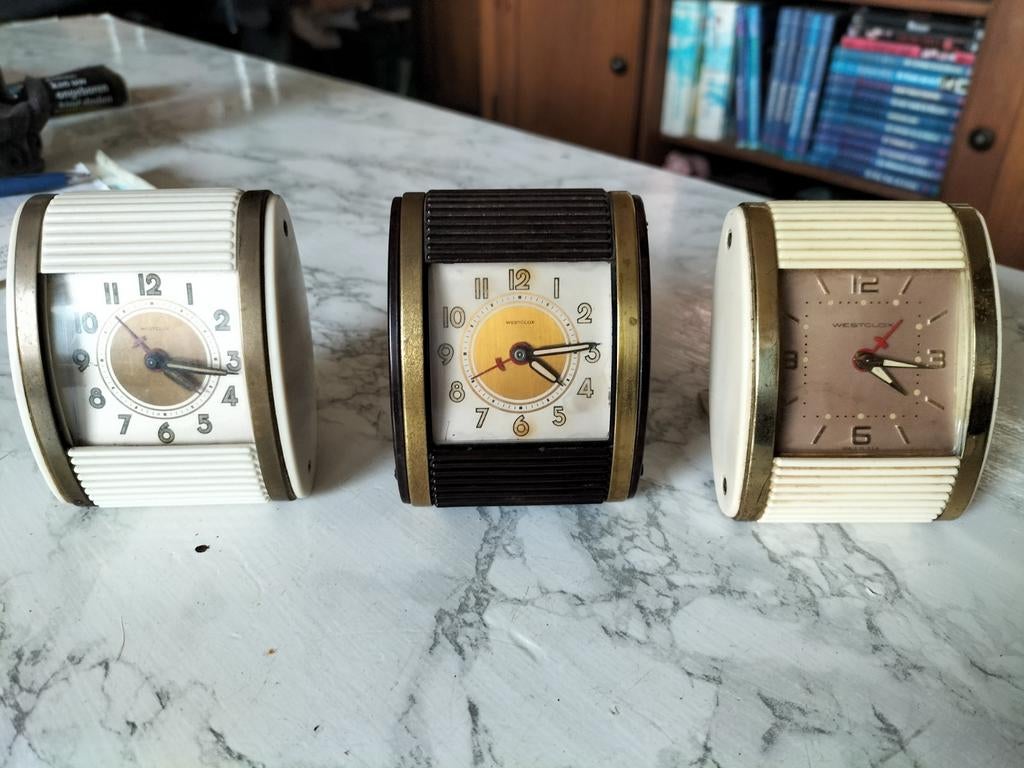 Set van 3 vintage Westclox wekkers, Ophalen of Verzenden