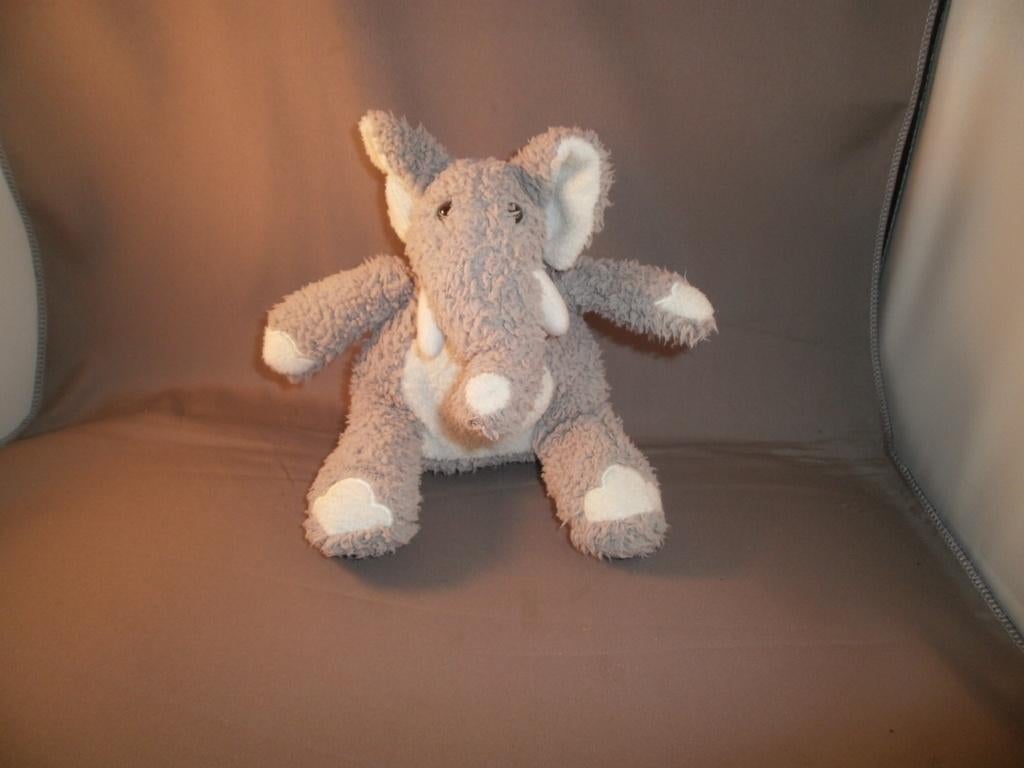 happy horse olifant 2008 grijs wit korrels in billen 20 cm, Happy Horse, Grijs, Wasbaar, Ophalen of Verzenden