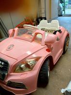 Roze elektrische kinderauto 2- 2 zitplaatsen, nieuwe accu, Ophalen, Gebruikt