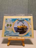 Kaartje geslaagd rijbewijs oude gele auto (daf), Ophalen of Verzenden, Nieuw, Overige thema's