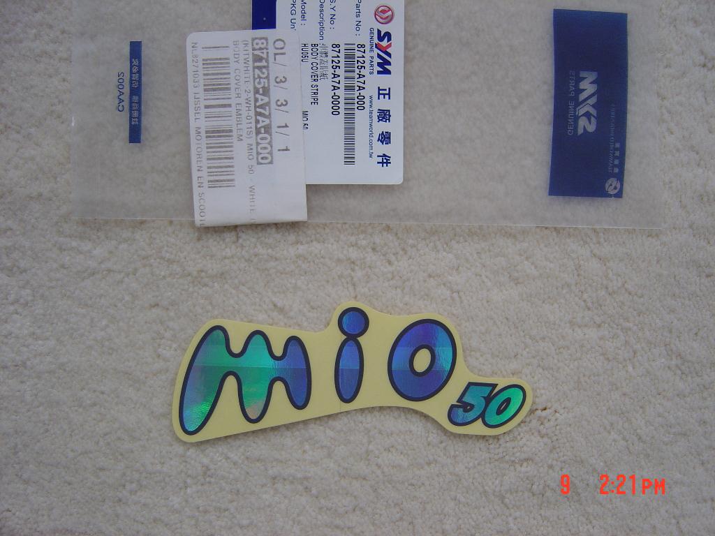 diverse SYM logo MIO 50 stickers embleem 303R sticker, Ophalen of Verzenden