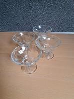 4 kleine ijscoupes, Ophalen, Zo goed als nieuw, Glas, Overige stijlen