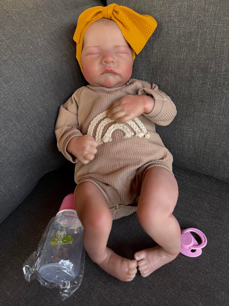 Reborn pop meisje NIEUW, Verzamelen, Poppen, Ophalen of Verzenden, Nieuw, Pop, Levensecht of Reborn