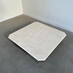 Tafelblad marmer travertin jaren 70 vintage design, Ophalen, Overige materialen, 100 tot 150 cm, Vierkant