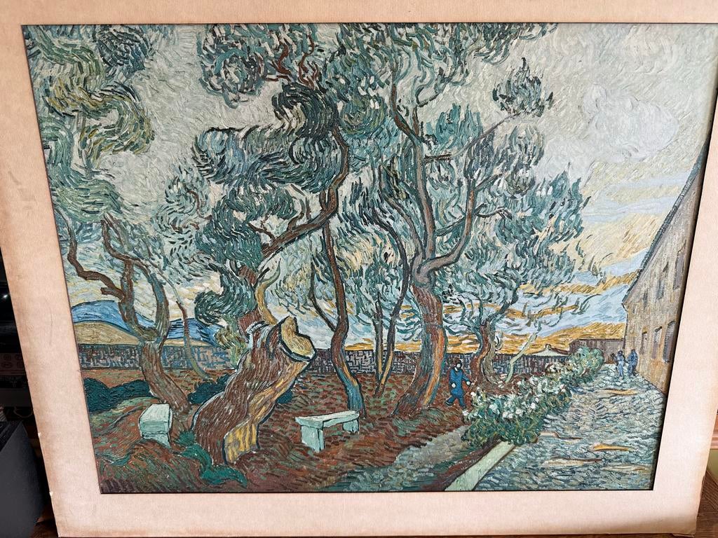 Olijfbomen in de tuin - Van Gogh reproductie, Ophalen of Verzenden