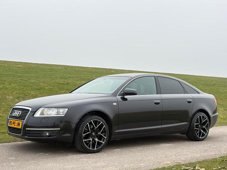 Audi A6 2.4 V6 2004 Zwart | leer | Xenon | 18 inch | goed oh, Auto's, Audi, Bedrijf, Te koop, A6, ABS, Airbags, Airconditioning
