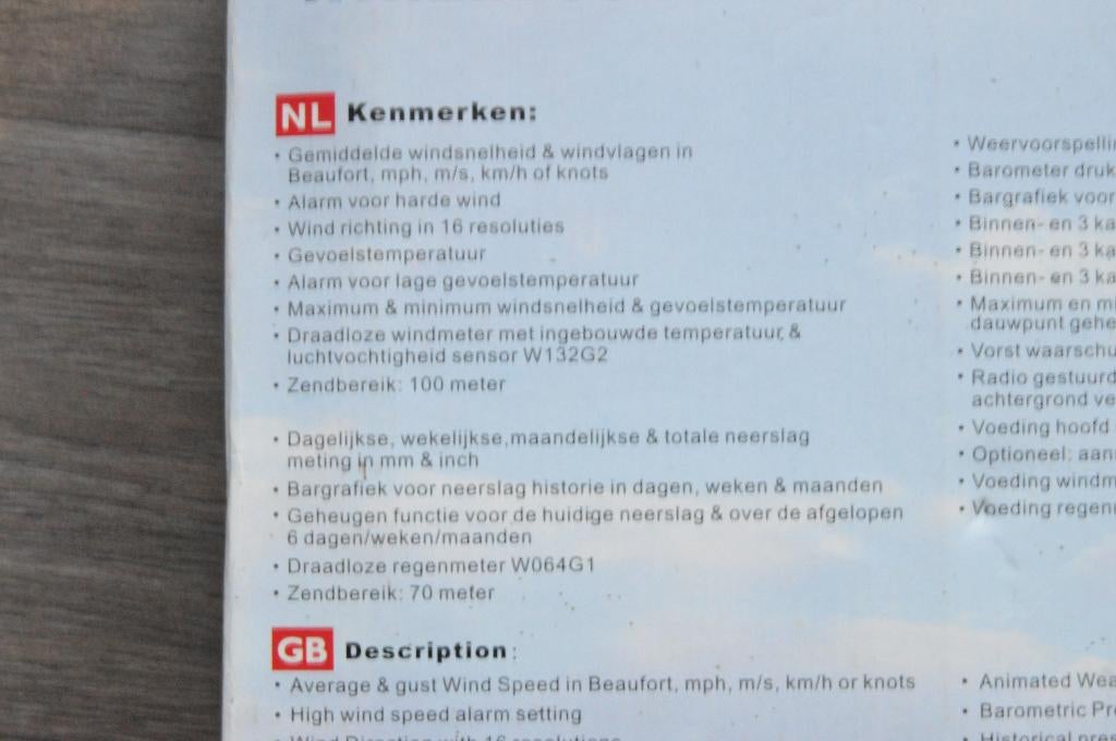 Cresta digitaal weerstation, Audio, Tv en Foto, Weerstations en Barometers, Ophalen, Nieuw, Weerstation