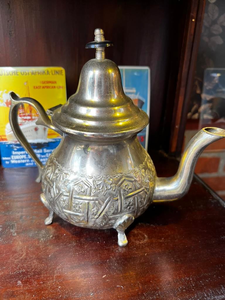 Mooie oude arabische theepot, Antiek en Kunst, Antiek | Tin, Ophalen of Verzenden