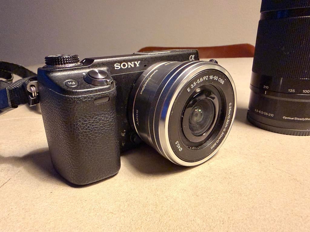 Sony nex-6 met telelens, Compact, Ophalen of Verzenden, Zo goed als nieuw, Sony